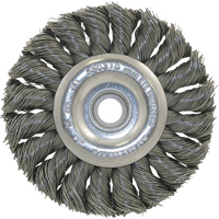 3K114 Brosse &agrave; fil nou&eacute;, non filet&eacute;, Dia. 3-1/4", Fils 0,014", Arbre 3/8"-1/2 NTL Industrial