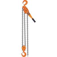 KLP Series Lever Chain Hoists, 5' Lift, 12000 lbs. (6 tons) Capacity, Steel Chain UAW096 | NTL Industrial