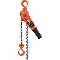KLP Series Lever Chain Hoists, 5' Lift, 1500 lbs. (0.75 tons) Capacity, Steel Chain UAW099 | NTL Industrial