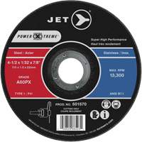 Meules &agrave; tronçonner Power Xtreme, 5" x 1/16", Arbre de 7/8", Type 1, 12 200 Tr/min NTL Industrial