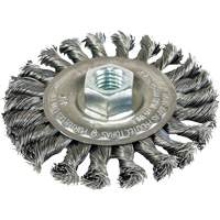 Disques &agrave; fils nou&eacute;s torsad&eacute;s pour meuleuses &agrave; angle, Dia. 4", Fils 0,022", Arbre 5/8"-11, Acier NTL Industrial
