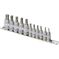 SS1438-11T Chrome Socket Bit Sets, Torx&reg;, 1/4"/3/8" Drive, 10 Pcs NTL Industrial