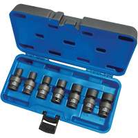 Universal Socket Sets, 7 Pcs, Impact, 3/8" Drive Size NTL Industrial