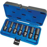 Universal Socket Sets, 7 Pcs, Impact, 3/8" Drive Size, Deep NTL Industrial