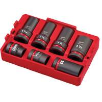 Packout Shockwave Impact Duty Metric & SAE Wheel Service Socket Set, 7 Pieces, 1" Drive Size NTL Industrial