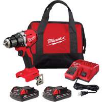 M18™ Compact Brushless Drill/ Driver Kit, Lithium-Ion, 18 V, 1/2" Chuck, 550 in-lbs Torque UAW906 | NTL Industrial