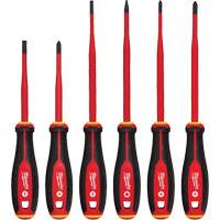Insulated Slim Tip Screwdriver Set, 6 Pcs., Magnetic NTL Industrial