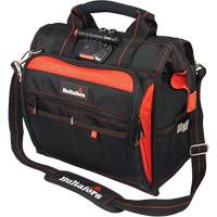 Lighted Technician's Tool Bag, Ballistic Polyester, Black/Red NTL Industrial