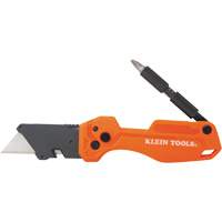 Folding Utility Knife With Driver, 1" Blade, Steel Blade, Plastic Handle UAX406 | NTL Industrial