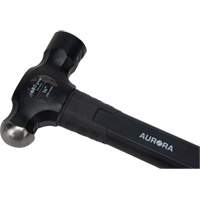 Ball Pein Hammer, 24 oz. Head Weight, Plain Face, Fibreglass Handle NTL Industrial