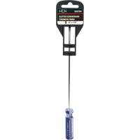 Tournevis &agrave; fente bleu transparent avec bandes, Tige de 1/8", Ronde, Prise en Plastique NTL Industrial