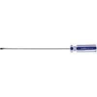 Tournevis &agrave; fente bleu transparent avec bandes, Tige de 1/8", Ronde, Prise en Plastique NTL Industrial