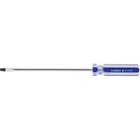 Tournevis &agrave; fente bleu transparent avec bandes, Tige de 3/16", Ronde, Prise en Plastique NTL Industrial