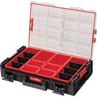 Arx&reg; X-Large Organizer with Short Bins, 23" x 15-1/5" x 5", Black NTL Industrial