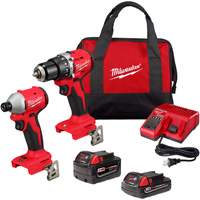 Compact Brushless 2-Tool Combo Kit, Lithium-Ion, 18 V NTL Industrial