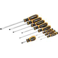 Slotted Dual Material Screwdriver Set in Foam Storage Tray, 9 Pcs. NTL Industrial