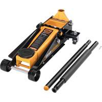 Heavy-Duty Floor Jack, 3 Ton(s) Capacity, 5-1/4" Lowered, 18-1/4" Raised, Manual Hydraulic NTL Industrial
