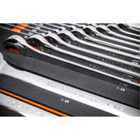 12-Point Long Pattern Combination SAE Wrench Set in Foam Storage Tray, Open-Ended, 19 Pieces, Imperial NTL Industrial