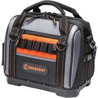 14" Tradesman Closed Top Tool Bag, Polyester, 32 Pockets, Black/Grey NTL Industrial
