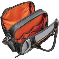 14" Tradesman Closed Top Tool Bag, Polyester, 32 Pockets, Black/Grey NTL Industrial