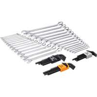 6-Point Combination Wrench and Hex Key Set in Foam Storage Tray NTL Industrial