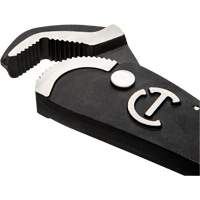 Cl&eacute; bimat&eacute;riau auto-ajustable pour tuyau, Cap des m&acirc;choires 1-1/2", Longueur 12", Fini Oxyde noir, Prise Coussin&eacute;e NTL Industrial