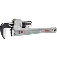 Slim Jaw Pipe Wrench, 1-9/10" Jaw Capacity, 10" Long, Powder Coated Finish, None Handle NTL Industrial