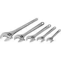 Chrome Wrench Set, Adjustable, 5 Pieces, Imperial and Metric NTL Industrial