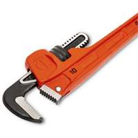 SLIM JAW Pipe Wrench, 1-9/10" Jaw Capacity, 10" Long, Powder Coated Finish, Non-Ergonomic Handle NTL Industrial