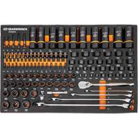 Jeu d'outils de m&eacute;canicien dans des plateaux modulaires en mousse avec conteneur de rangement, 247 morceaux NTL Industrial