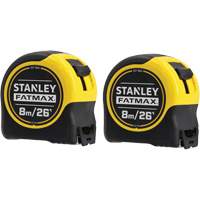 FATMAX&reg; Classic Tape Measures, 1-1/4" x 26'/8 m, Imperial & Metric Graduations NTL Industrial