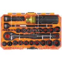 KNECT Essential Pass Through Impact Socket Set, 28 Pcs, Impact, 3/8" Drive Size NTL Industrial