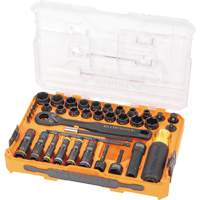KNECT Complete Impact Pass Through & Flip Socket Set, 39 Pcs, Impact NTL Industrial