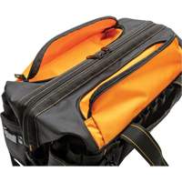 Sac &agrave; outils de 20" pour les professionnels, Nylon, 33 pochettes, Noir/Orange NTL Industrial