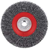 Brosse m&eacute;tallique &agrave; fils torsad&eacute;s &agrave; haut rendement 5C14T, 5" dia., Fils 0,014", Arbre 5/8"-11NC NTL Industrial