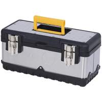 JPSTB-15 Stainless Steel Hand Tool Box, 6-1/4" D x 15" W x 7" H, Black/Silver NTL Industrial