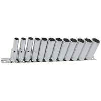 SS3812DM-12 12-Point Metric Socket Set, 12 Pcs, 3/8" Drive Size, Deep NTL Industrial