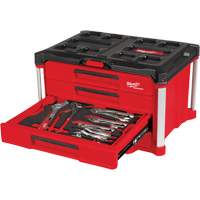 64-Piece Hand Tool Set with PACKOUT 4 Drawer Tool Box, 16-3/10" x 22-1/5" x 14-3/10", Black/Red NTL Industrial