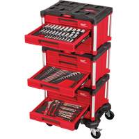 366-Piece Master Mechanics Hand Tool Set with PACKOUT Drawers & Dolly, 16-3/10" x 22-1/5" x 48-5/8", Black/Red NTL Industrial