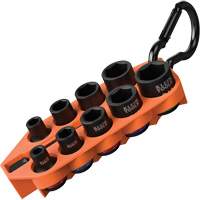 Grab-And-Go Impact Socket Set, SAE, 10 Pcs, Impact, 3/8" Drive Size NTL Industrial
