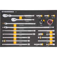 Ensemble d'outils &agrave; cliquet et d'entraînement 3/8" &agrave; 90 dents avec plateau de rangement en mousse NTL Industrial