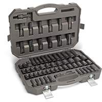 6 Point SAE/Metric Master Socket Set, 80 Pcs, Impact, 3/8" Drive Size, Deep NTL Industrial
