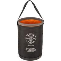 Straight Utility Bucket, 17" L x 12" W x 4" H, Nylon, Black/Grey/Orange NTL Industrial