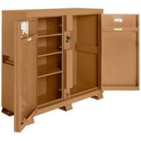 Model 111 Jobsite Cabinet with Padlock, Steel, 47.5 Cubic Feet, Tan NTL Industrial