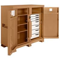 Model 112 Jobsite Cabinet with Padlock, Steel, 54.9 Cubic Feet, Tan NTL Industrial