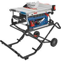 Jobsite Table Saw with Gravity-Rise Wheeled Stand, 120 V, 15 A, 3800 RPM NTL Industrial