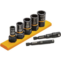 Metric Bolt Biter Extraction Socket Set, 7 Pcs, Impact, 1/4"/3/8" Drive Size NTL Industrial