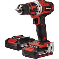 Cordless Drill/Driver Kit, Lithium-Ion, 18 V, 1/2" Chuck, 354 in-lbs Torque NTL Industrial