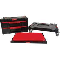 Socle roulant Arx avec jeu de roulettes pivotantes 3 mcx, 23-1/10" x 15" x 13-2/5', Noir NTL Industrial