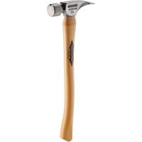 Marteau &agrave; face lisse en titane avec manche incurv&eacute; en noyer, 14 oz, Prise en Bois, 18" lo NTL Industrial